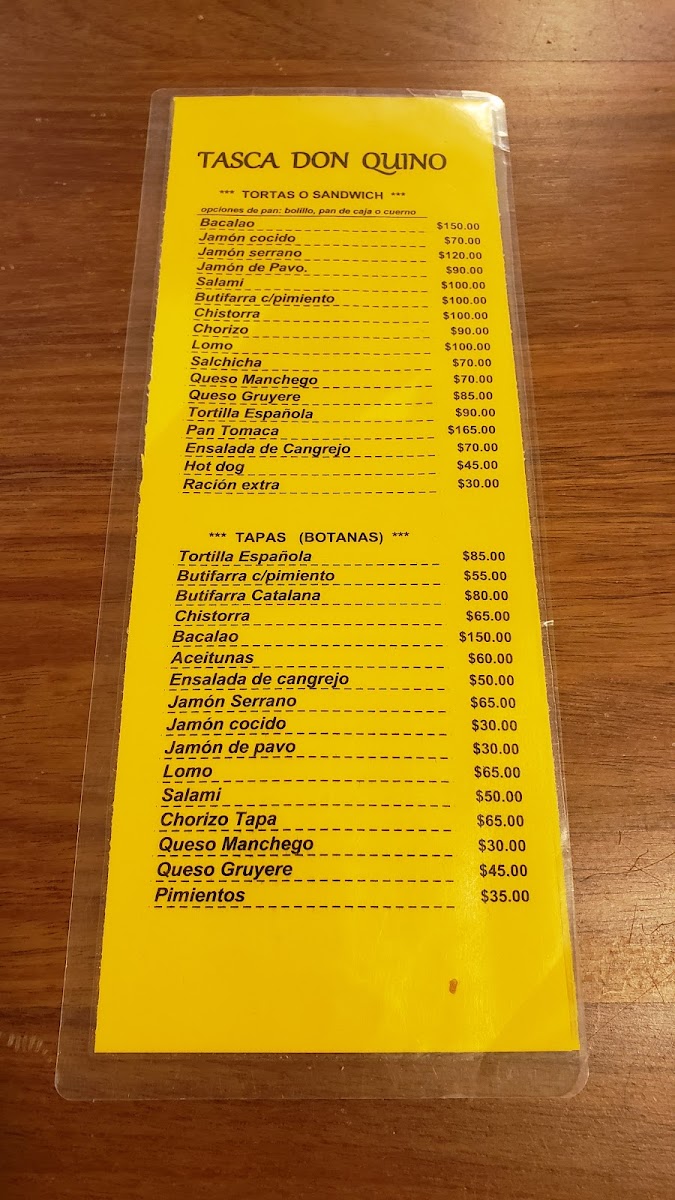 Tasca Don Quino Menu - Image 5